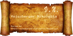 Veiszberger Nikoletta névjegykártya